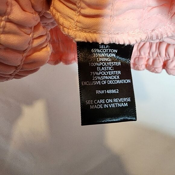 6X 30W Torrid Impatient Pink Lace Crop Top Smocked Square Neck Tank Adjustable - Picture 5 of 7